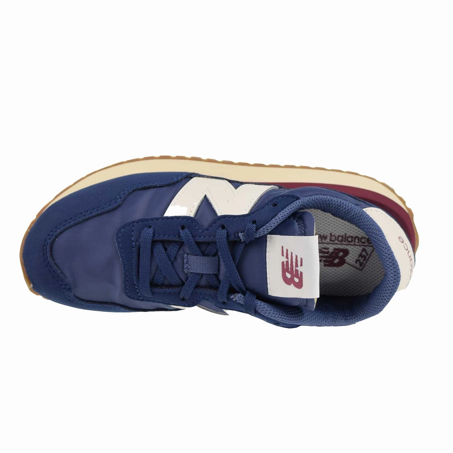New Balance 237 Big Kids' Shoes Blue-Dark Red-Cream New Balance White Gum Sole