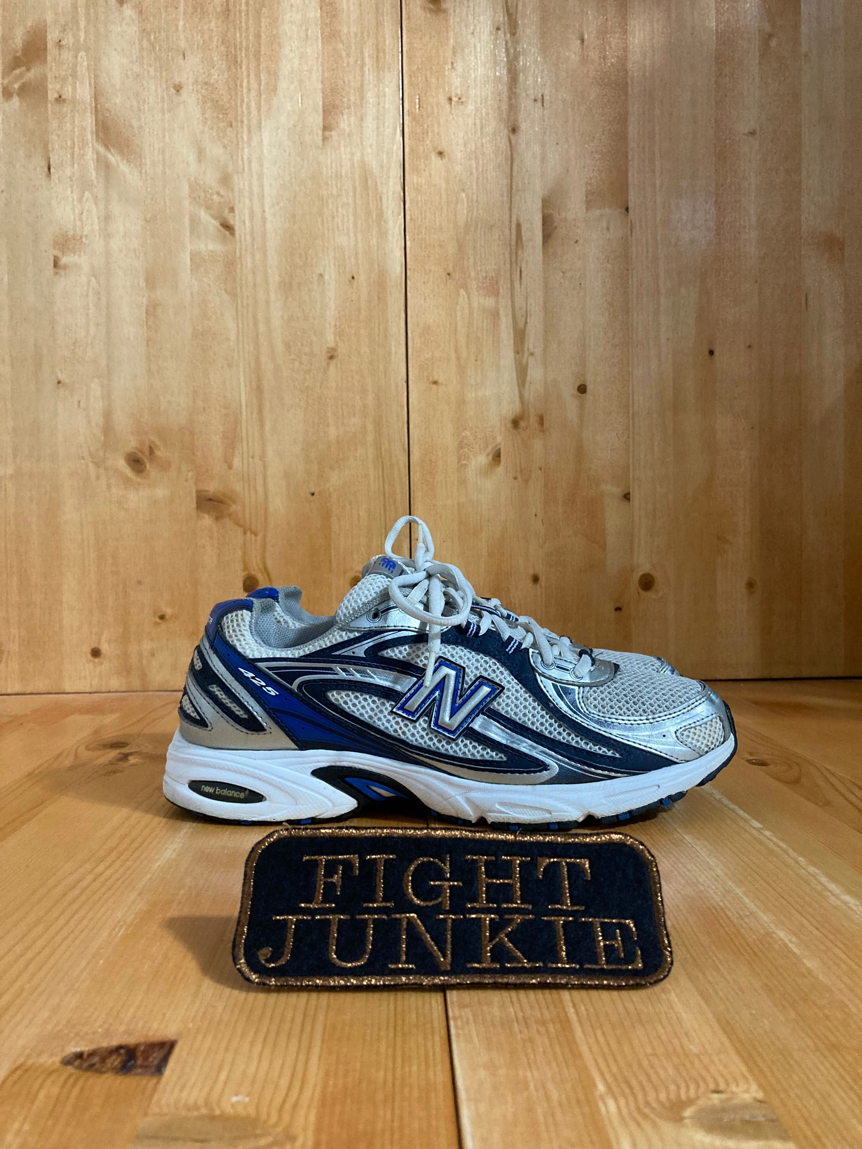 New Balance Donna NEW BALANCE 425 Men Size 8.5D Running Training Shoes Sneakers Silver & Blue