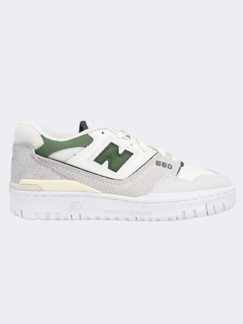 New Balance 550 Women Lifestyle Shoes Sea Salt/Green New Balance 550 Grey White