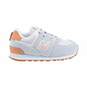 New Balance Youth Softball Cleats New Balance 574 Bungee Toddler's Shoes Morning fog-Pink haze