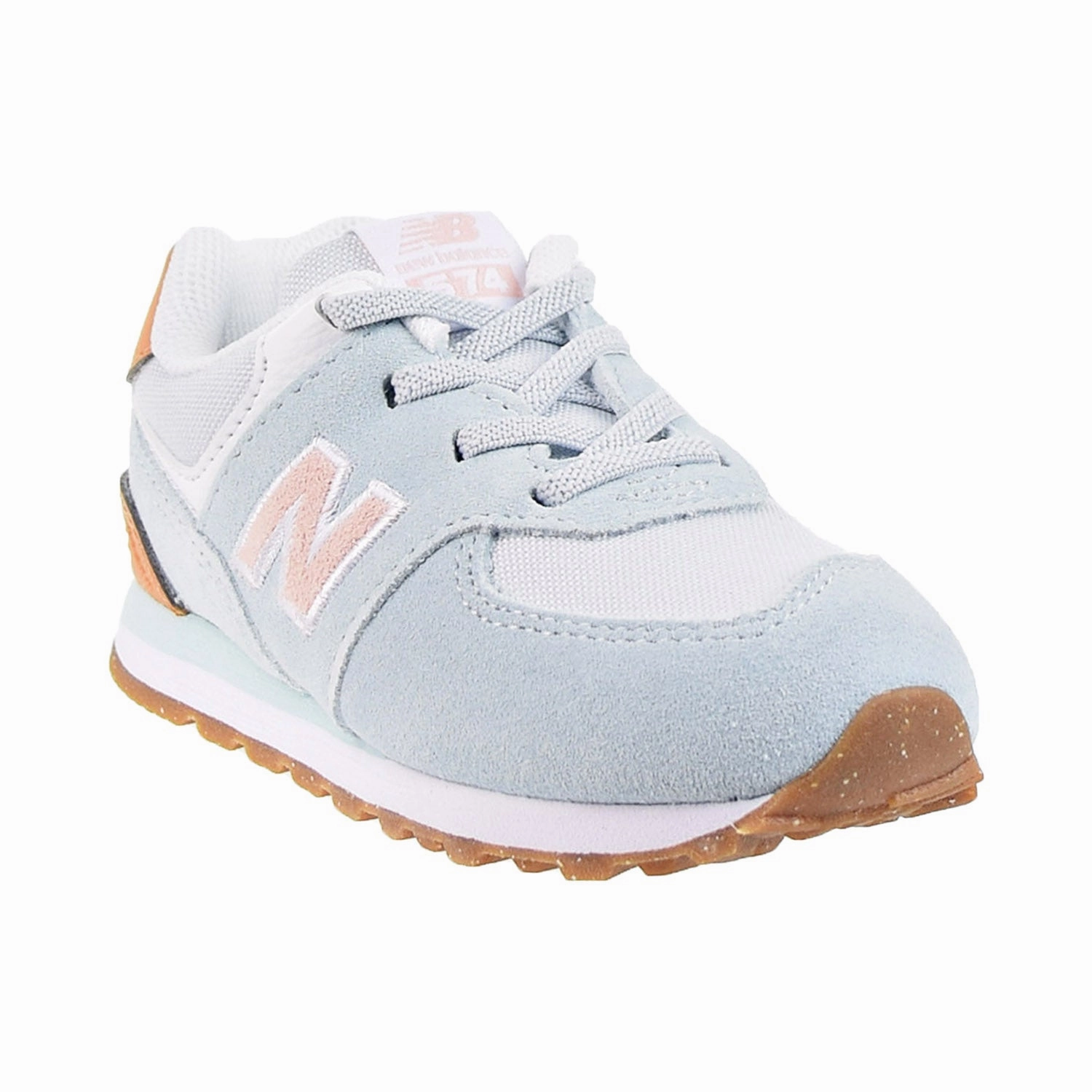Do New Balances Run Small Or Big New Balance 574 Bungee Toddler's Shoes Morning fog-Pink haze
