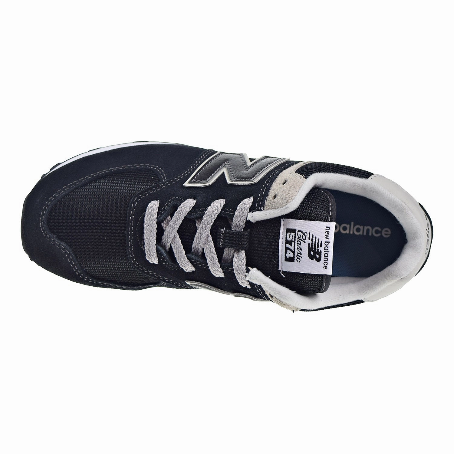 New Balance 574 Core Big Kid's Shoes Black/Grey New Balance Navy Blue Shoes