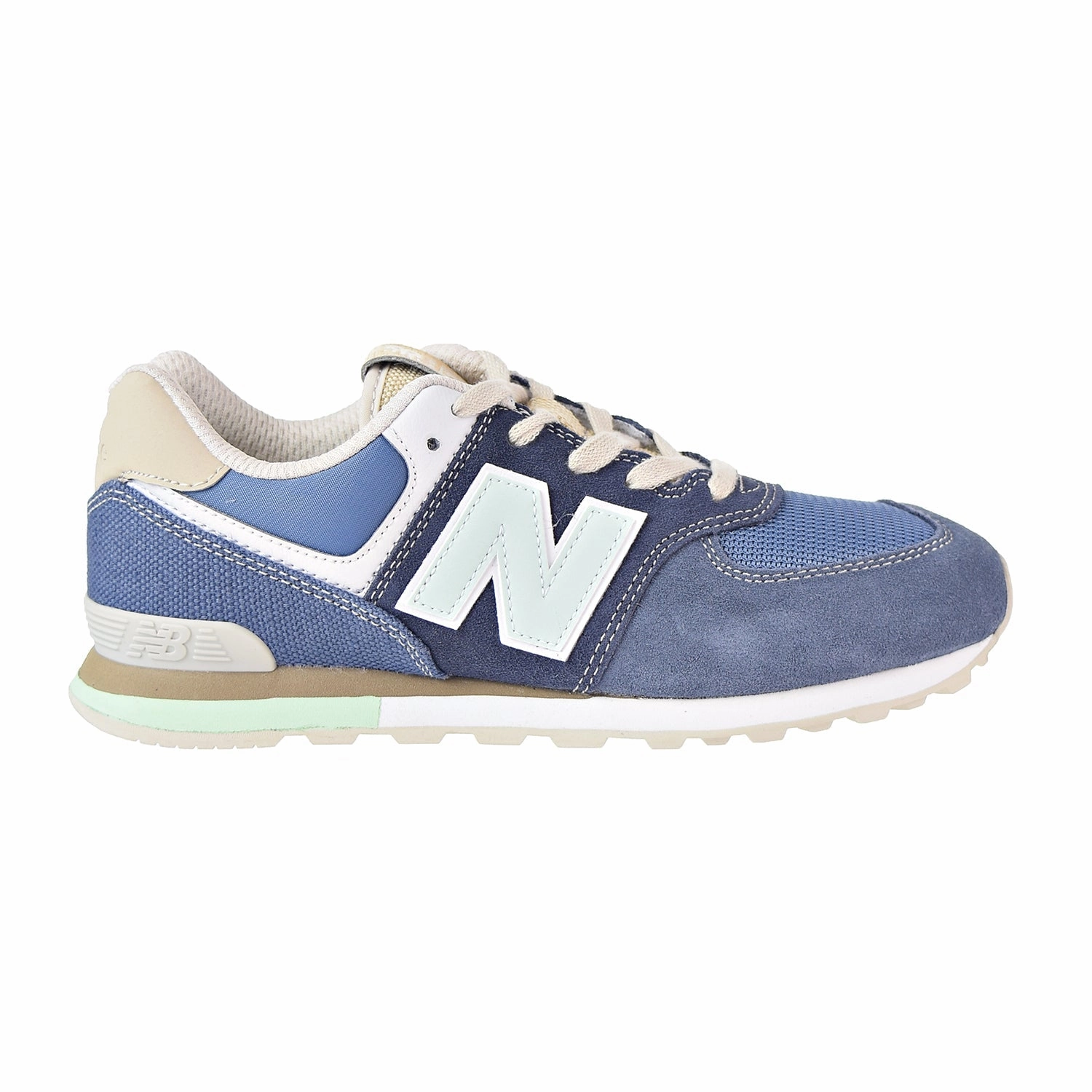 New Balance 574 Core Big Kid's Shoes Blue/Green Women's New Balance 1080 V14