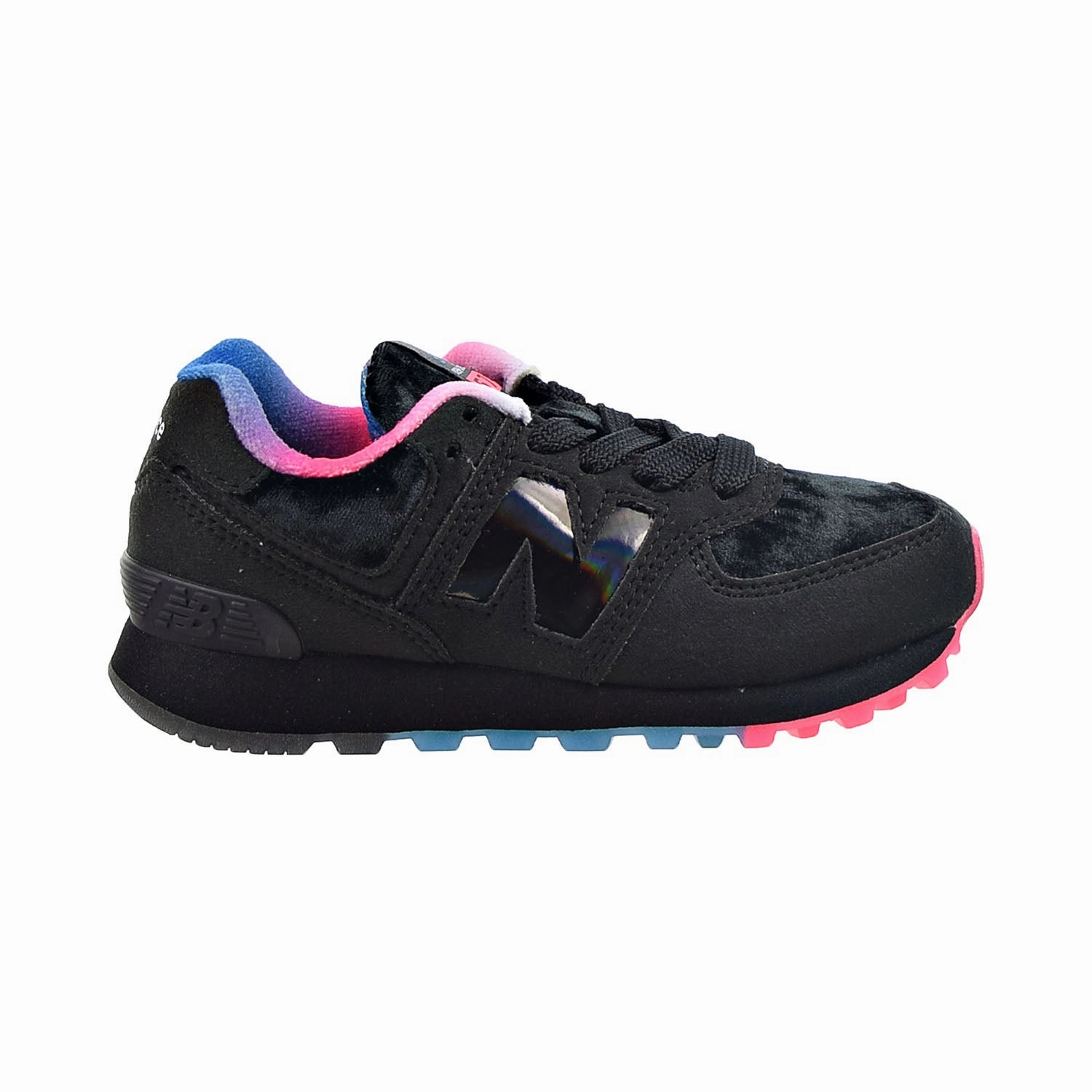New Balance 574 Little Kids' Shoes Black-Pink-Blue Orange New Balance Sneakers