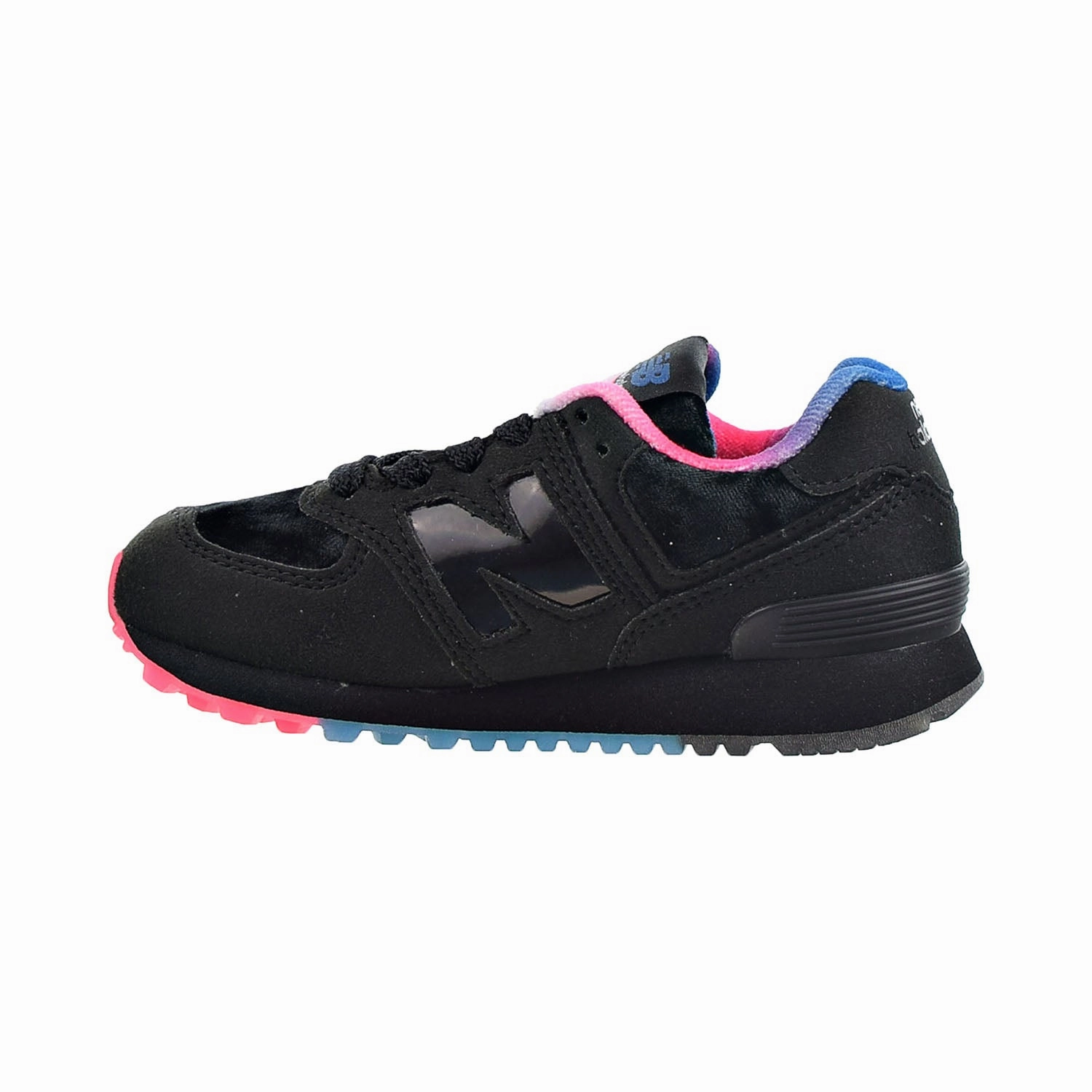Reflective New Balance New Balance 574 Little Kids' Shoes Black-Pink-Blue