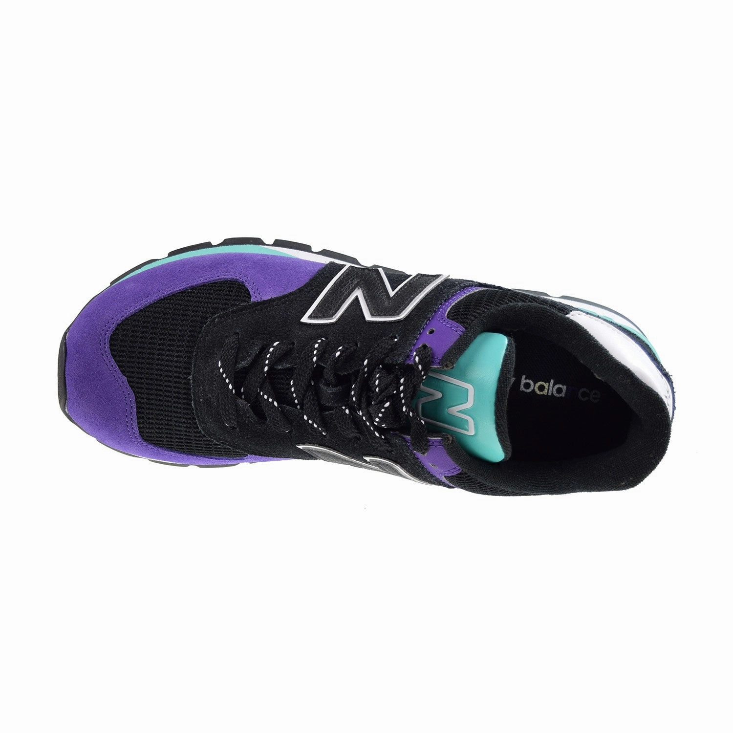 All Black New Balance New Balance 574 Men's Shoes Rugged Black-Prism Purple