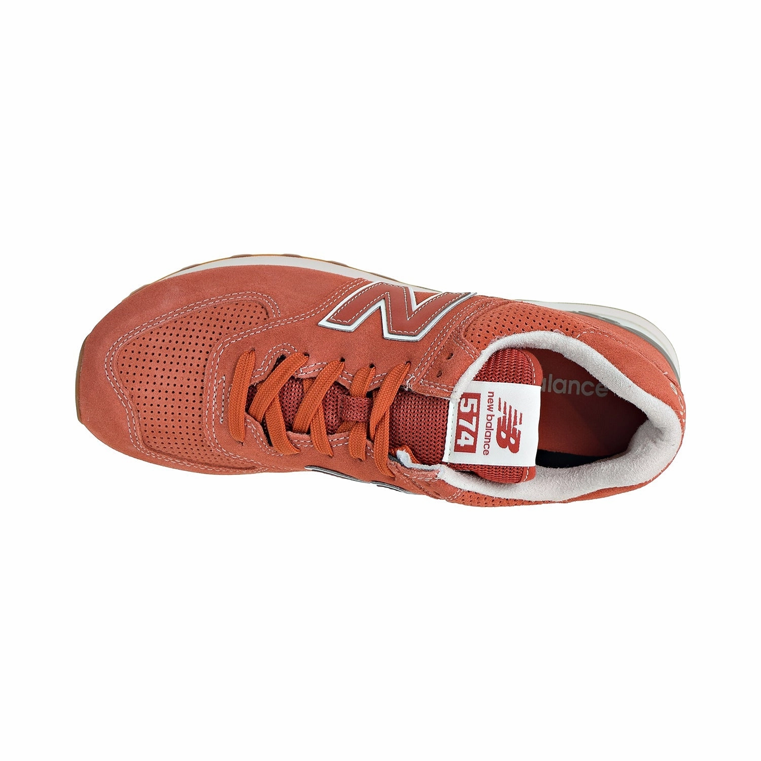 New Balance 574 Suede Men's Shoes Vintage Russet Orange New Balance Tektrel Review