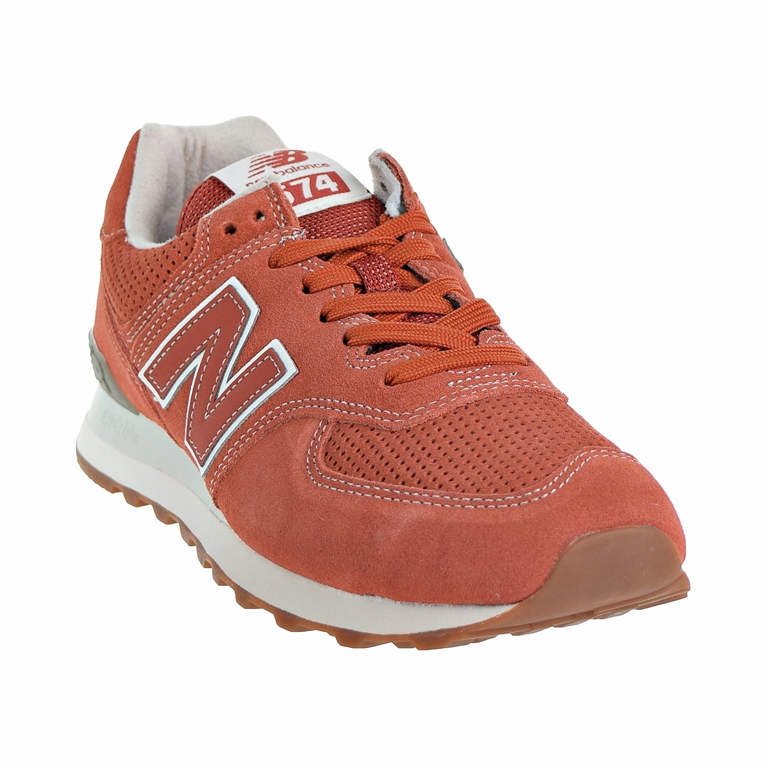 New Balance 574 Suede Men's Shoes Vintage Russet Orange New Balance Work Shoes Women's
