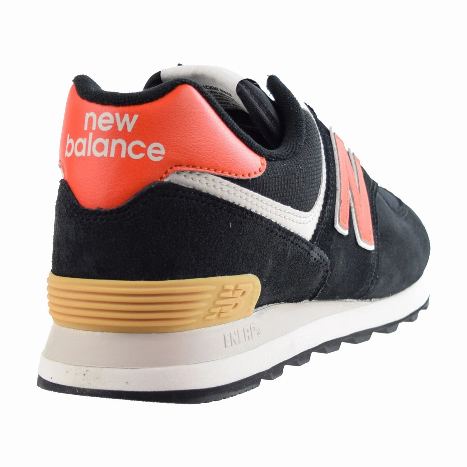 New Balance Cross Trainers Womens New Balance 574 (Xtra Wide4E) Men's Shoes Black-Orange