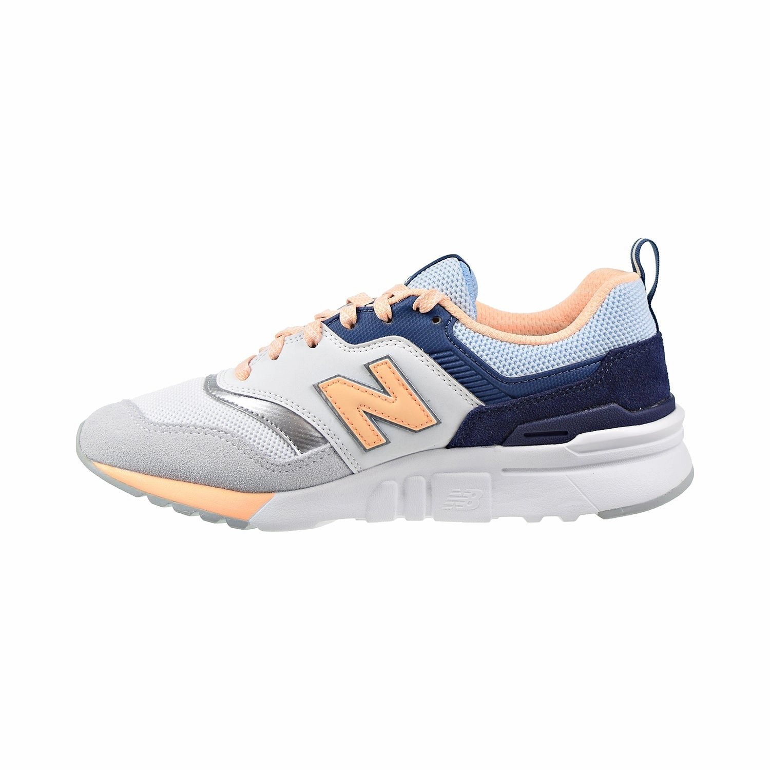 Black And White 9060 New Balance New Balance 997 Women's Shoes Grey/Light Orange/Navy