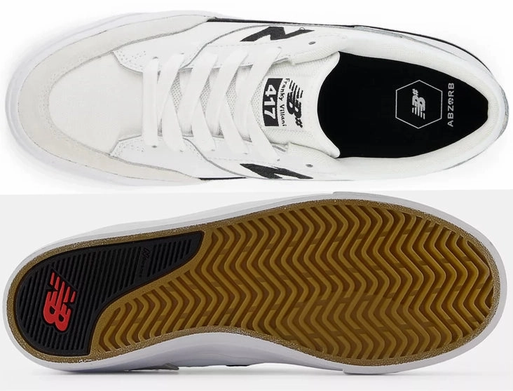 New Balance Factory Store Kittery New Balance - Numeric Franky Villani 417 Low Shoes | White Black