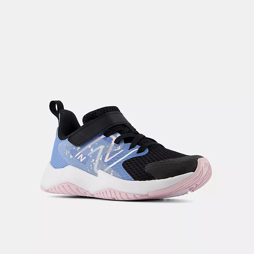 Women's Lacrosse Cleats New Balance New Balance Black/Laguna Rave Run V2 A/C Youth Sneaker