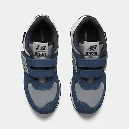 NEW BALANCE KID'S 574 HOOK & LOOP NAVY/GREY SHOES New Balance Outlet Store Houston