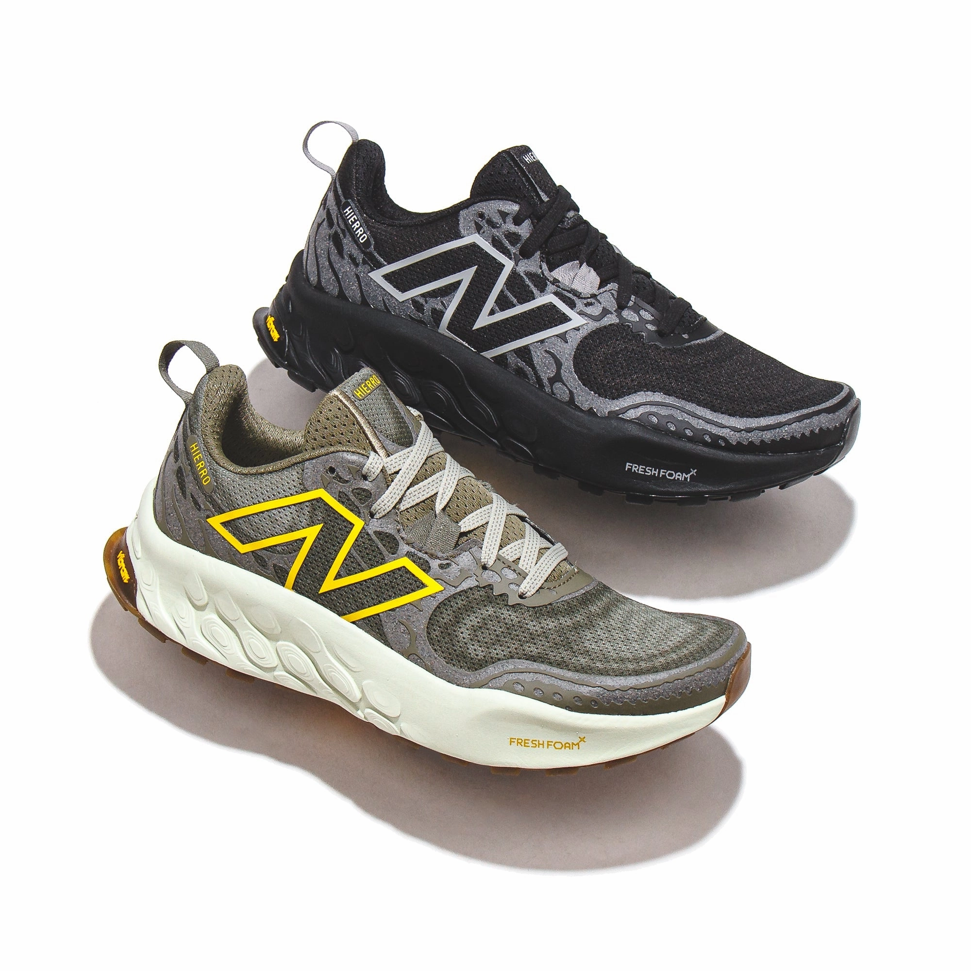 Brown And Pink New Balance New Balance Men Fresh Foam X Hierro v8 Black MTHIERK8