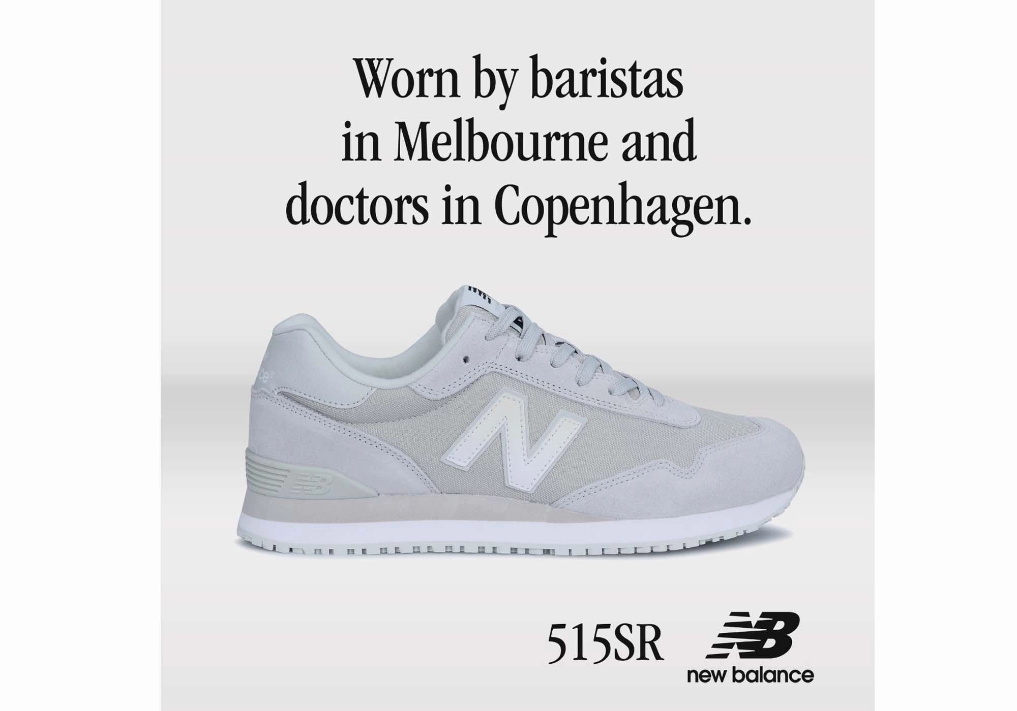 9060s New Balance Black New Balance Mens 515 Slip Resistant Comfortable Leather Work Shoes