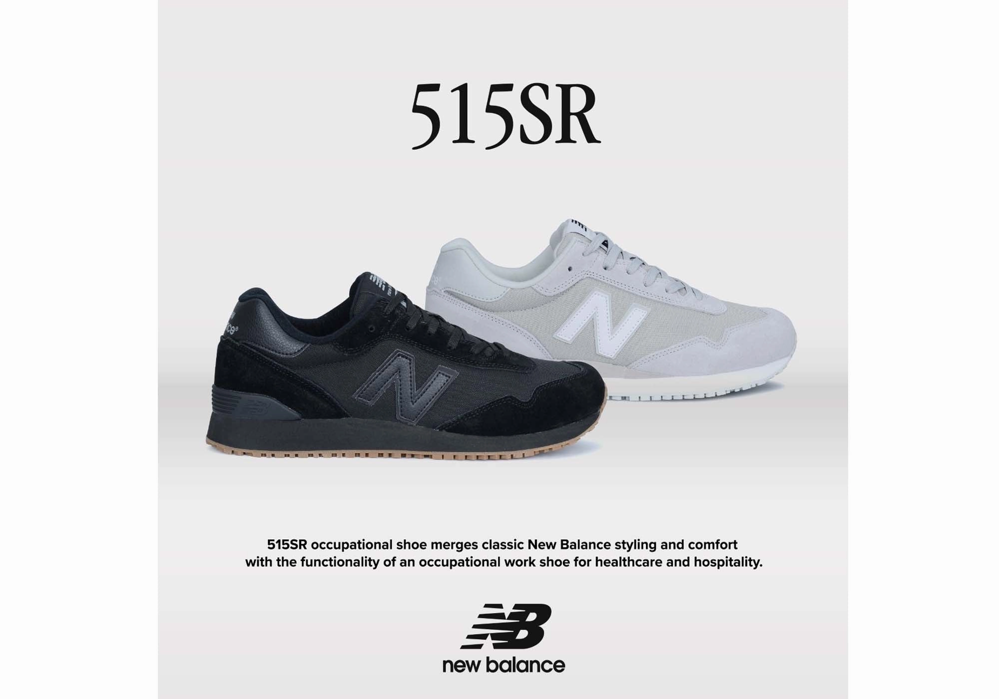 New Balance Mens 515 Slip Resistant Comfortable Leather Work Shoes Black New Balance Big Kids