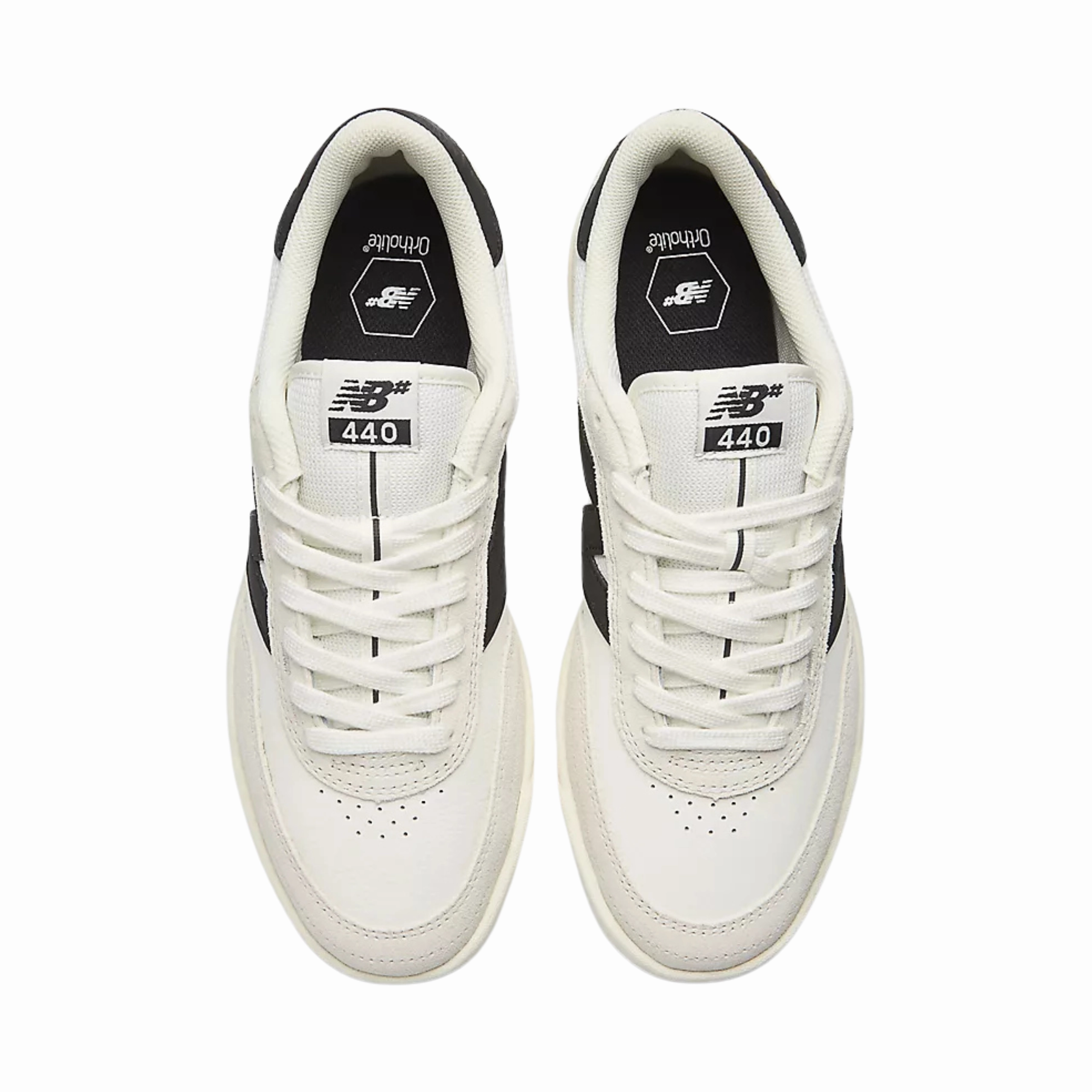 Black And White 550 New Balances New Balance Numeric 440v2 Shoes - Sea Salt / Black (NM440SB2)