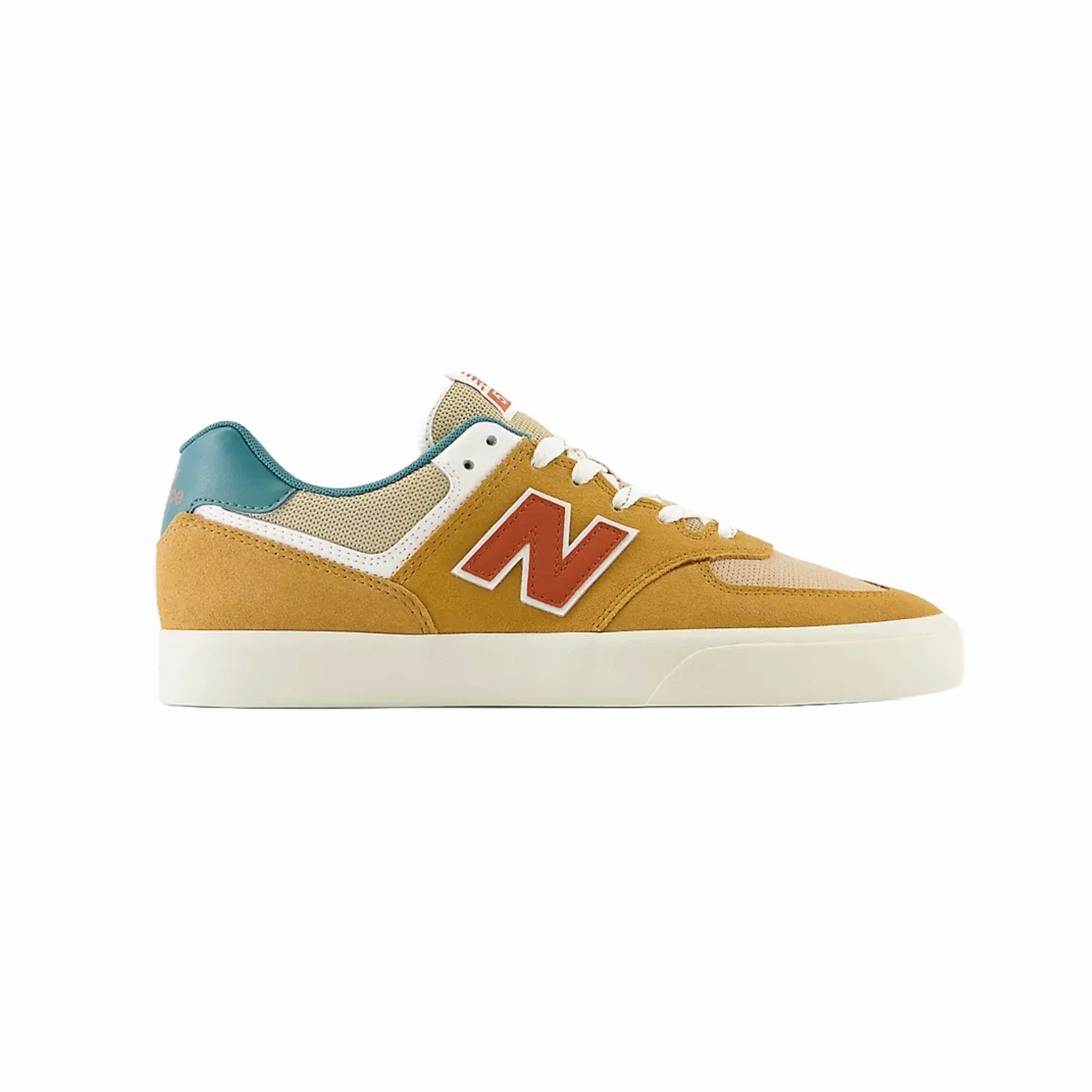 Red Gray New Balance New Balance Numeric 574 Shoes - Tan / Vintage Teal (NM574VWH)