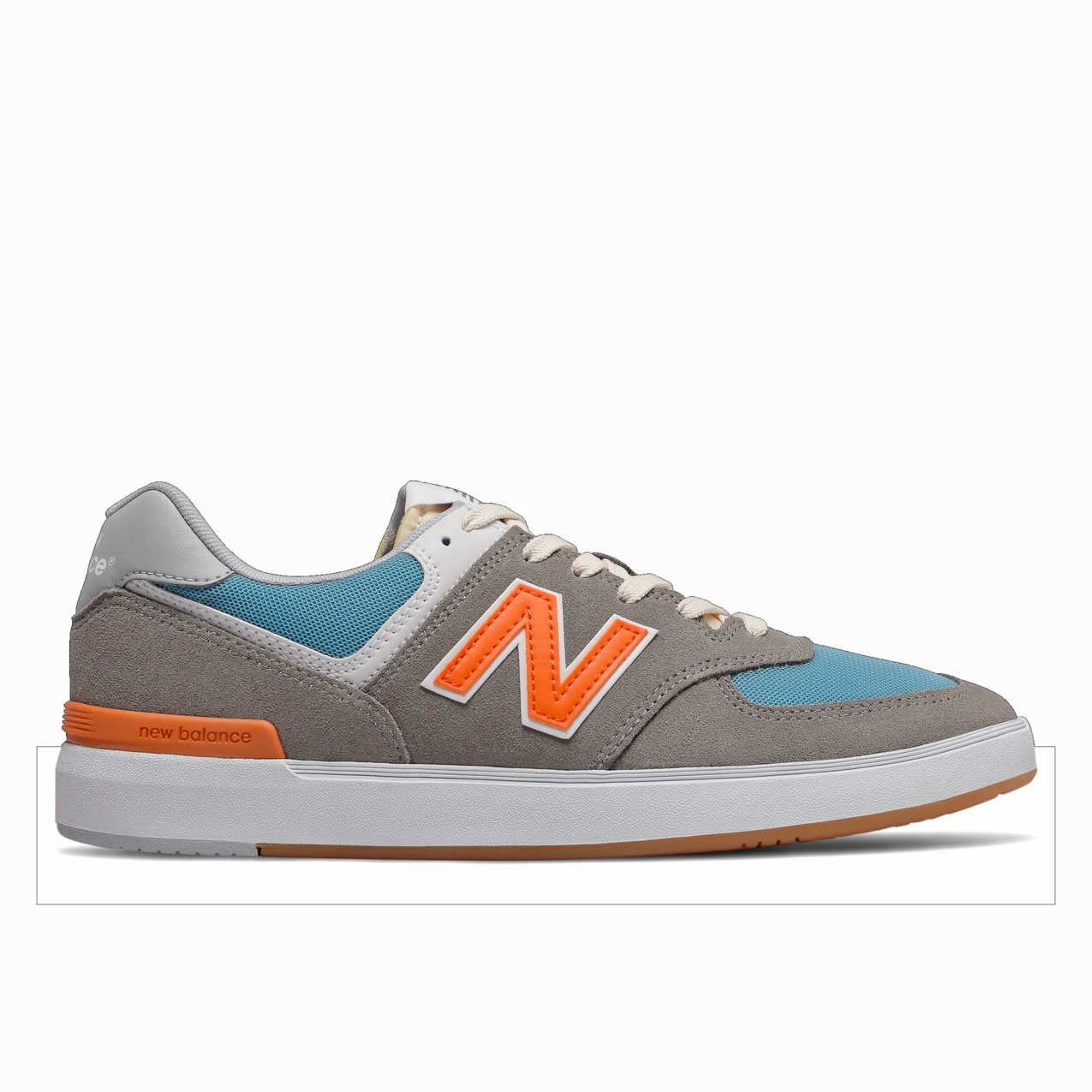 New Balance Numeric Men's All Coasts Am574 Grey Orange Shoes White Mens New Balance 574