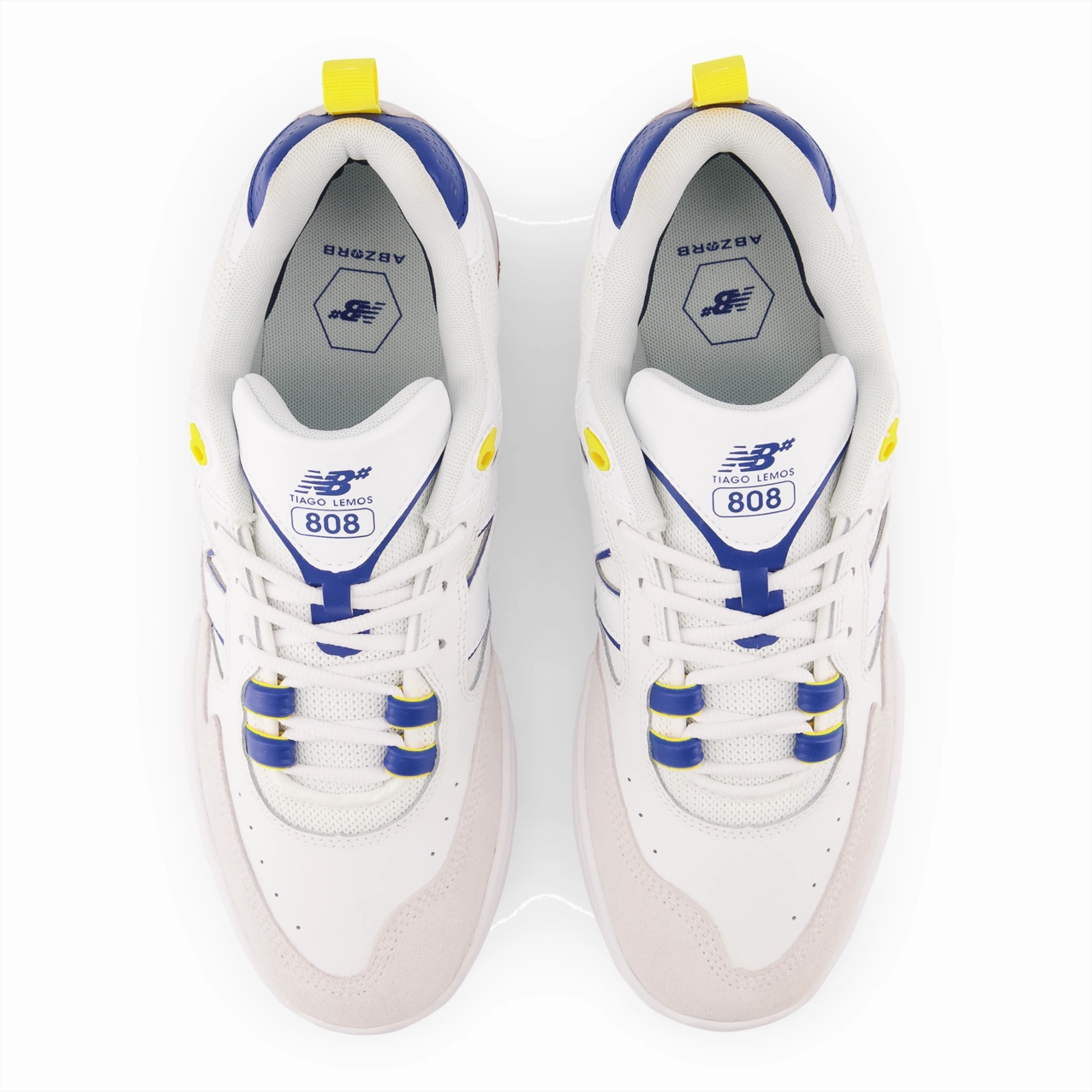Men's New Balance Trainers New Balance Numeric Men's Tiago Lemos 808 White Blue Shoes