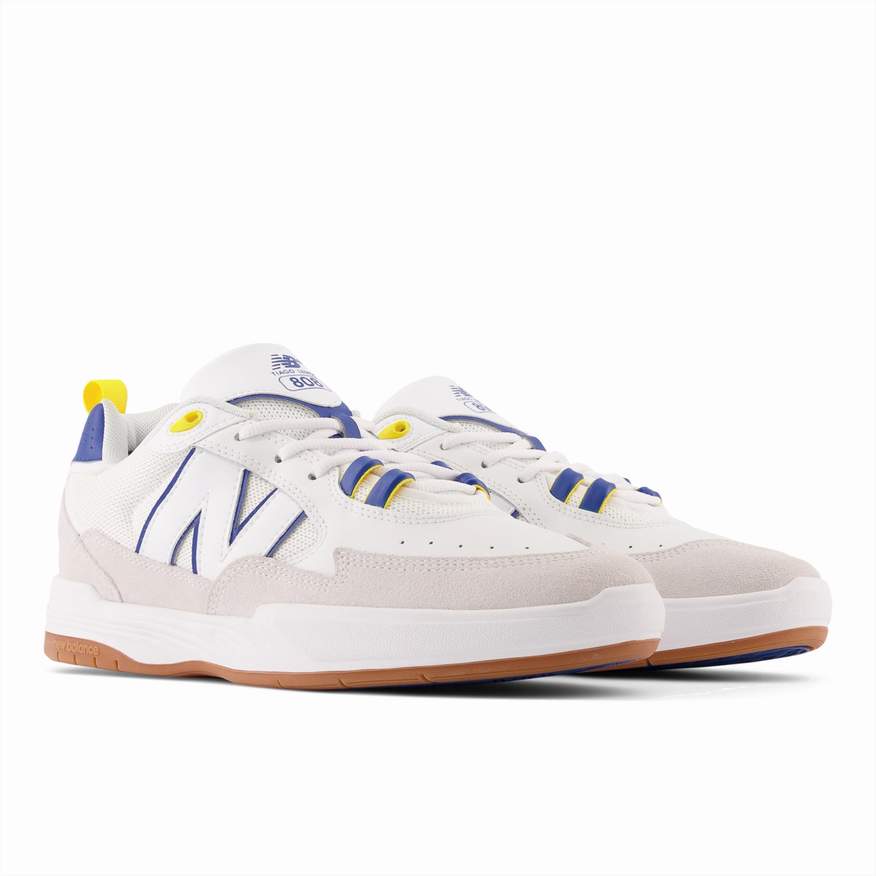 New Balance Numeric Men's Tiago Lemos 808 White Blue Shoes New Balance 574 Angora