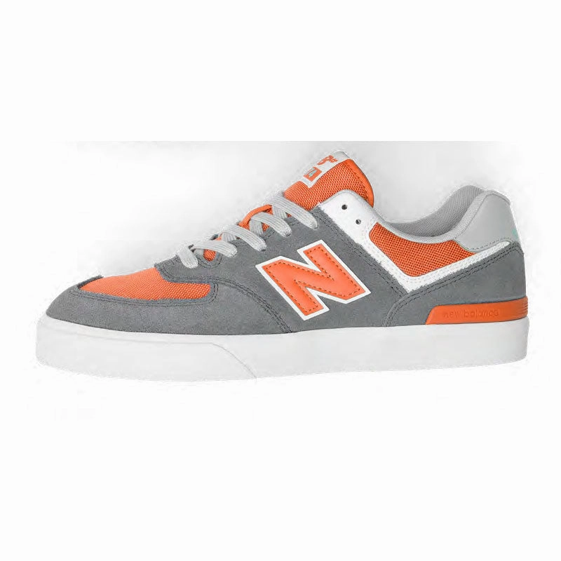 Blue And Yellow New Balance 574 New Balance Numeric Skateboard Shoes 574 Vulc Grey/Orange