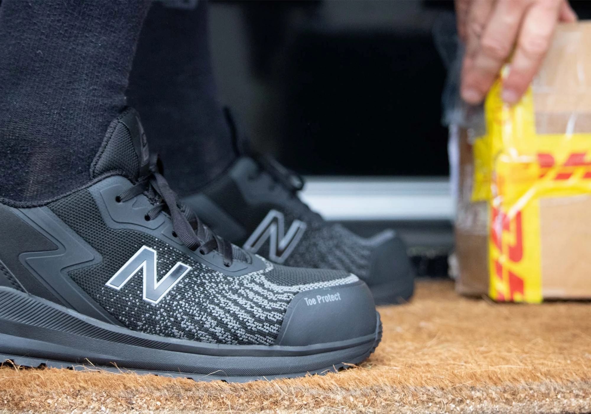 Men's New Balance Slides New Balance Speedware Mens Composite Toe 2E Wide Work Shoes