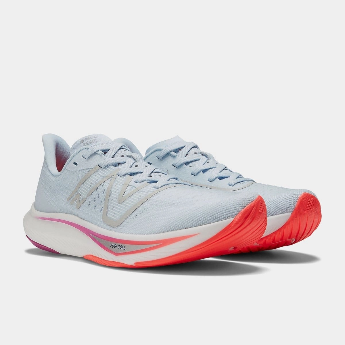 White 2002r New Balance NEW BALANCE WOMEN'S FUELCELL REBEL V3 BLUE/PINK RUNNING SHOES