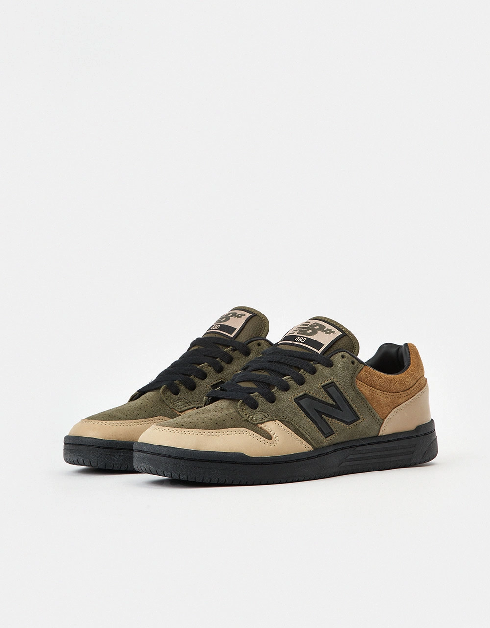 New Balance x 8FIVE2 480 Skate Shoes - Olive/Tan/Black Men's New Balance 440