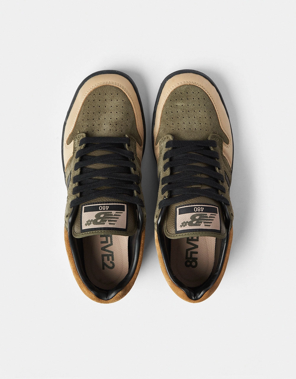 New Balance x 8FIVE2 480 Skate Shoes - Olive/Tan/Black New Balance Nb 1906r