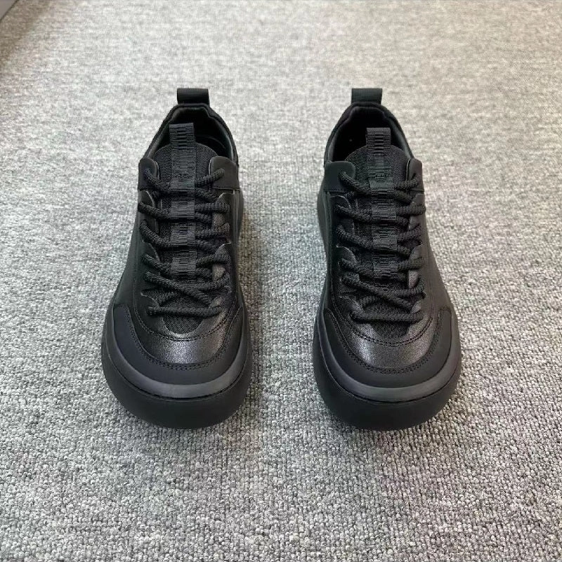 Clipless Flat Shoes New pure leather casual men's shoes