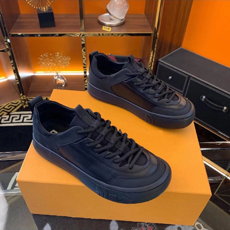 New pure leather casual men's shoes Christmas Flat Shoes