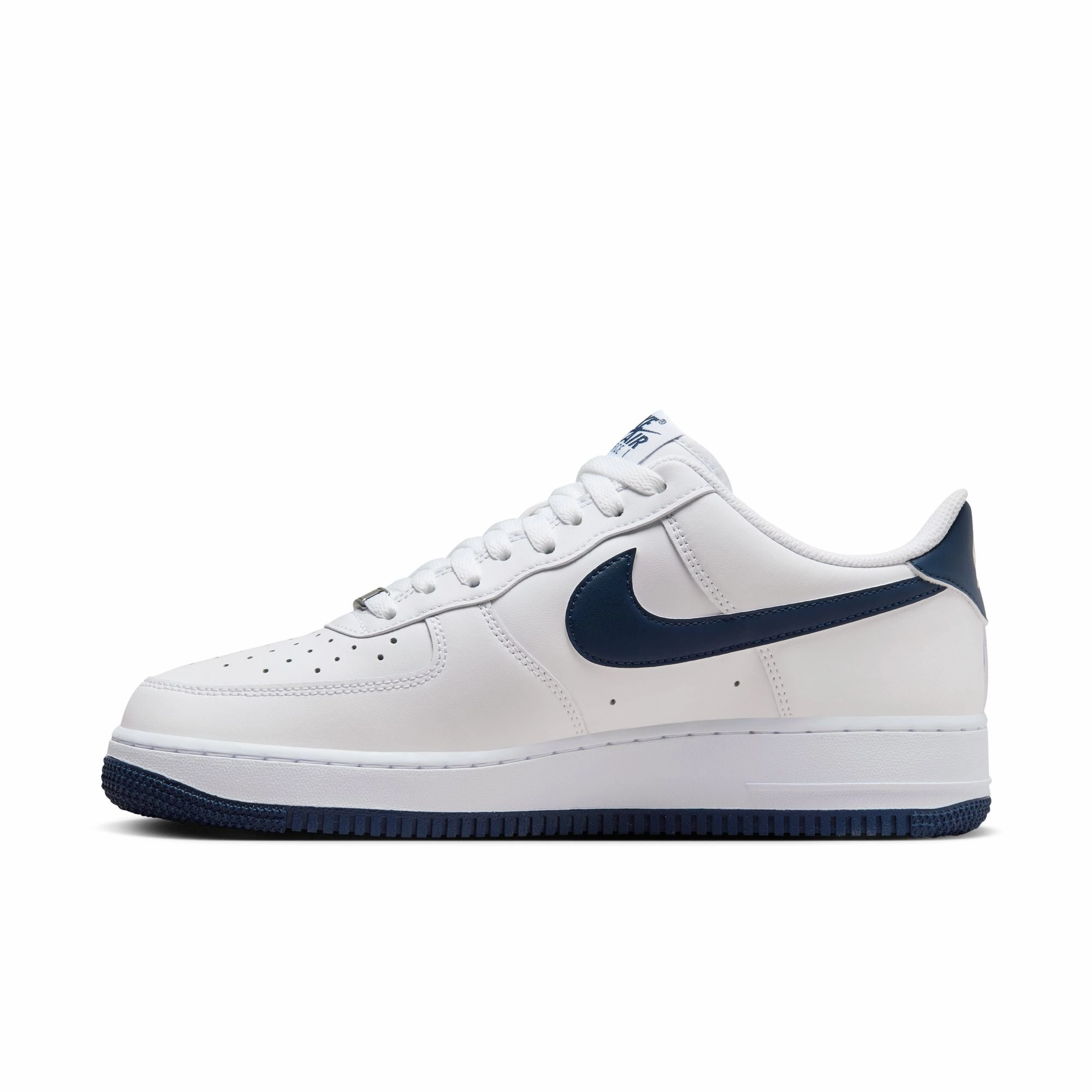 Nike - Men -  Air Force 1 '07 - White/Midnight Navy/White Asics Zip Up Shoes