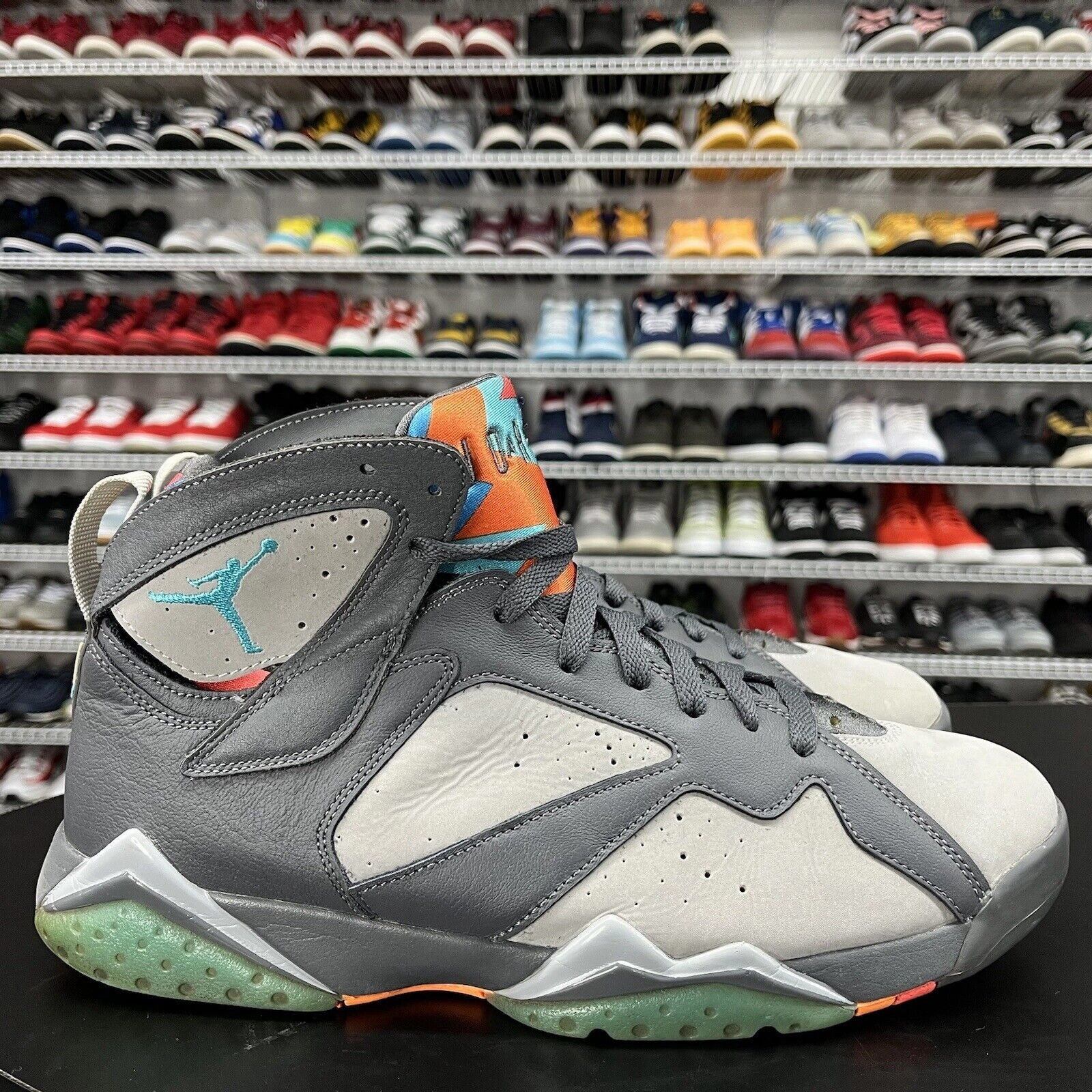 Nike Air Jordan 7 Retro Barcelona Days 2015 304775-016 Men's Size 11 No Insoles Asics Running Shoes Size 8