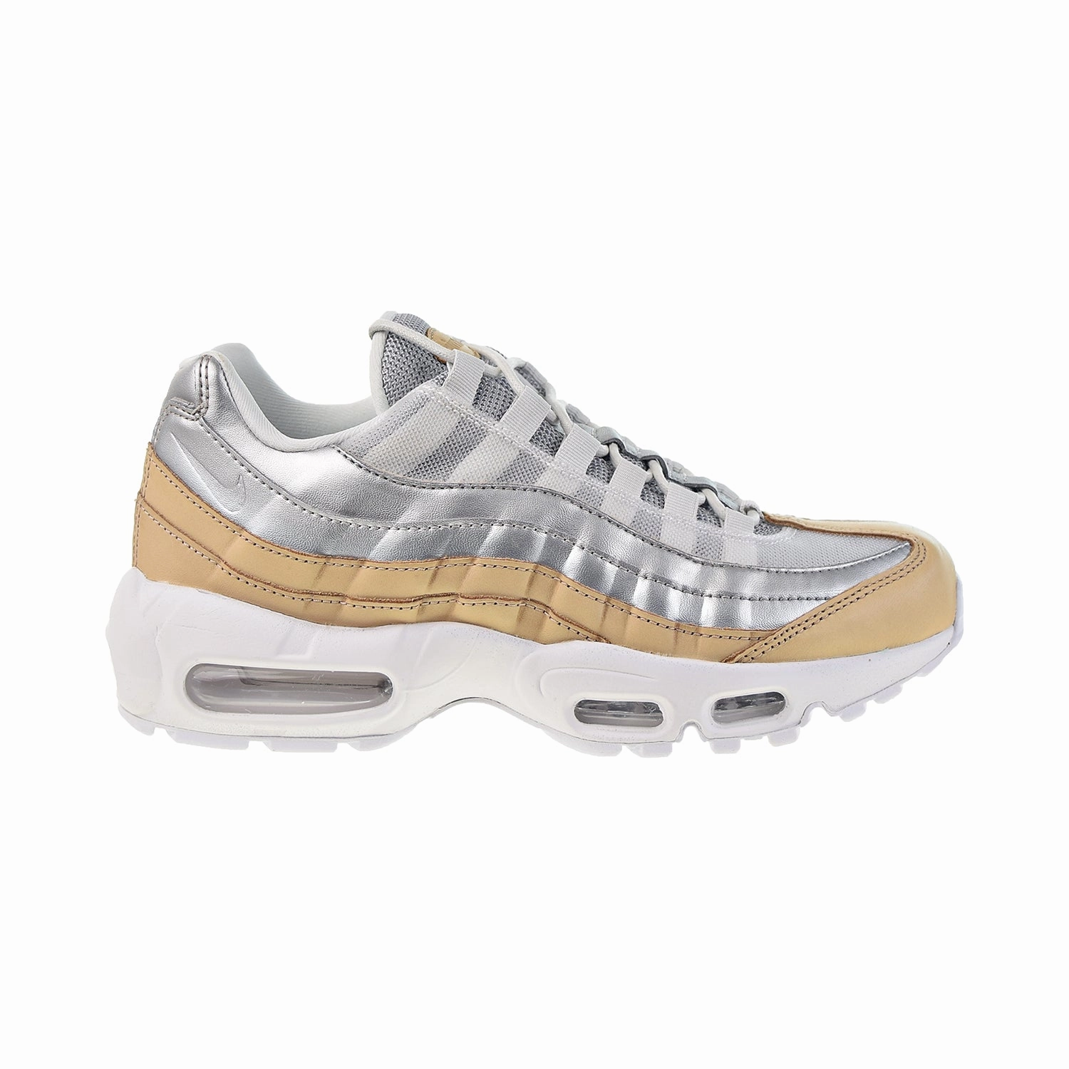 Best Asics Volleyball Shoes 2024 Nike Air Max 95 SE Premium Women's Shoes Pure Platinum-Metallic Silver-White