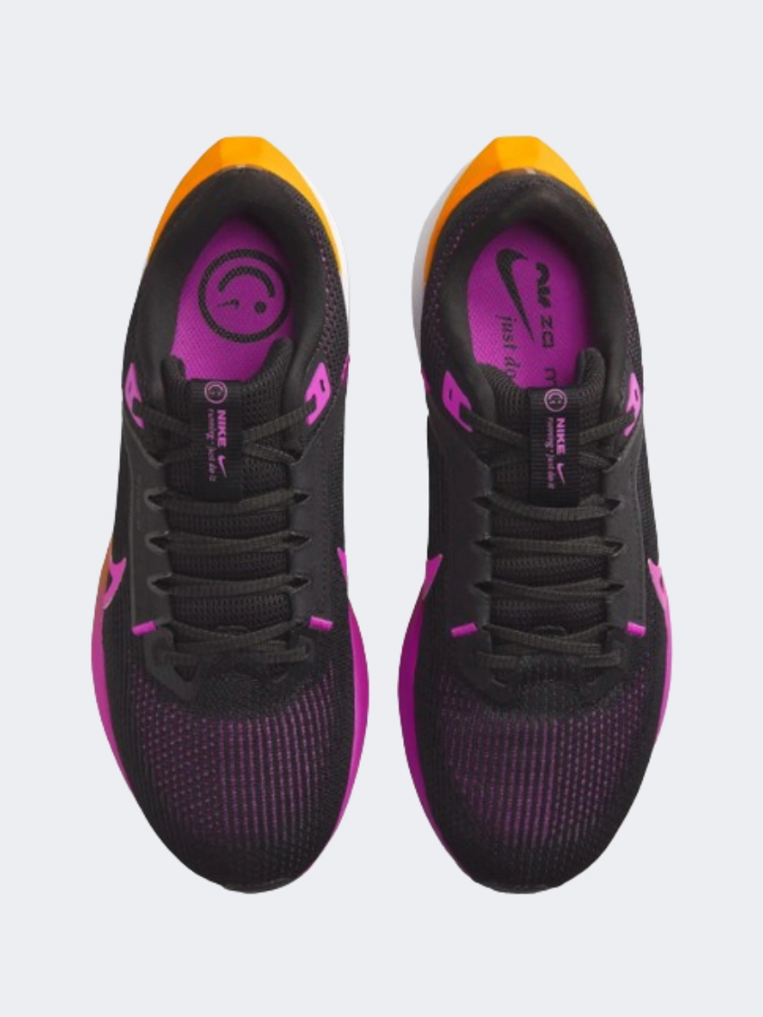 Nike Air Pegasus 40 Women Running Shoes Black/Orange/White Turf Shoes Asics