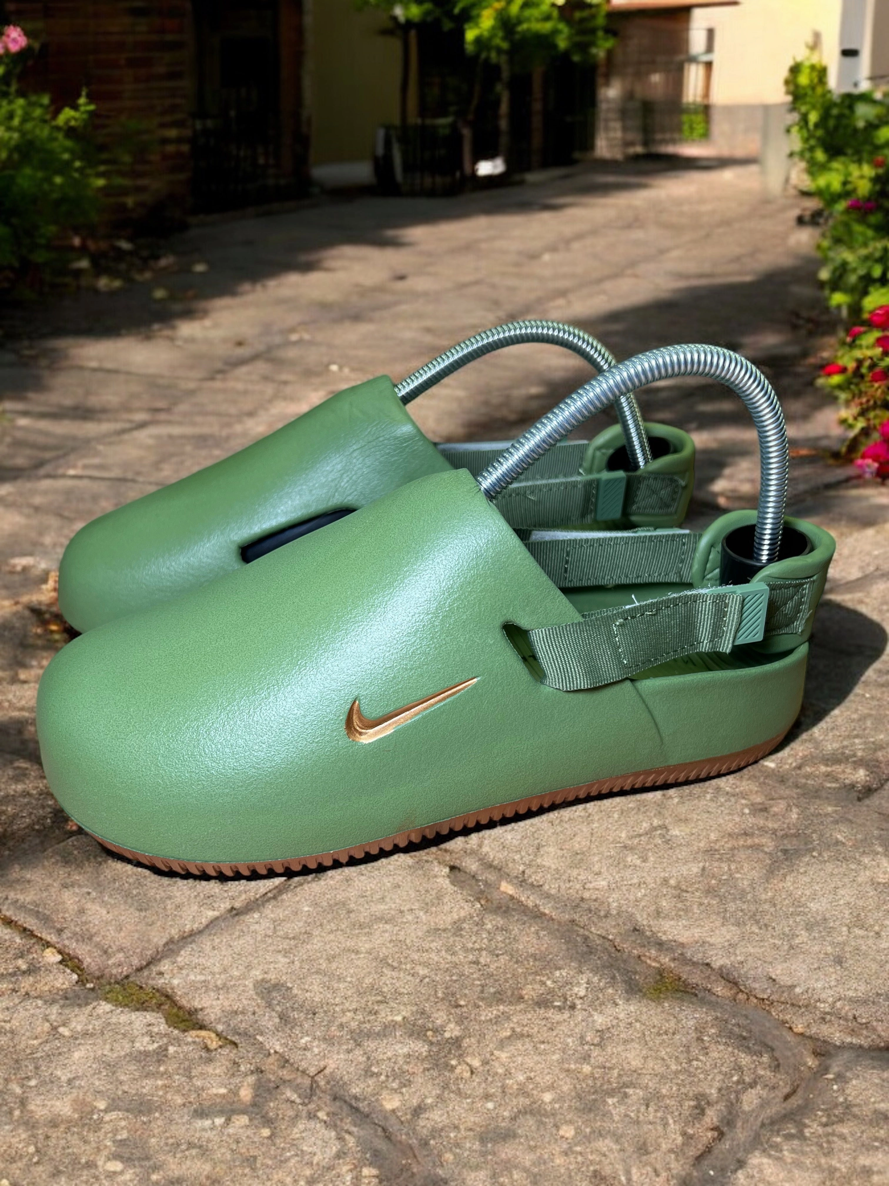 Nike Calm Slide Clogs - Matte with Gold Accents Boston Clogs Corduroy