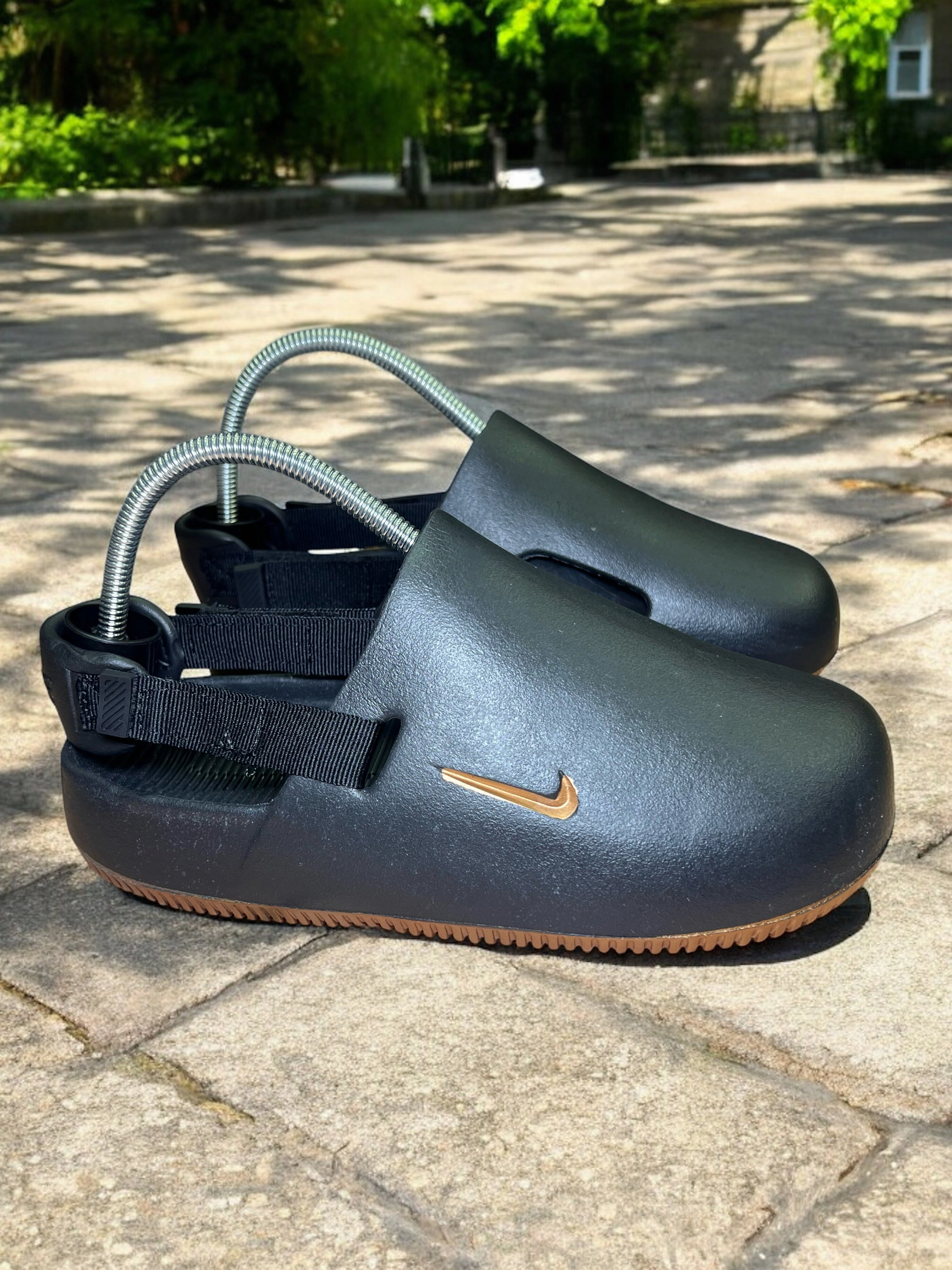 Roxy Clogs Mules Nike Calm Slide Clogs - Matte with Gold Accents