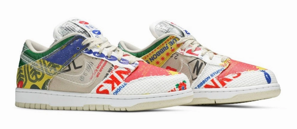 Nike Dunk Low SP City Market (Size UK7.5/US8.5) Asics Shoes Flat Sole