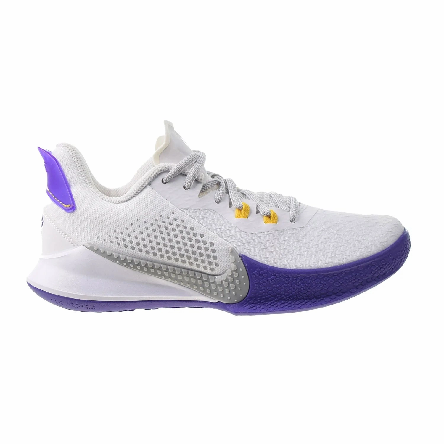 Nike Mamba Fury Lakers Home Men's-Big Kids' Shoes White-Light Smoke Grey Carbon Plate Running Shoes Asics