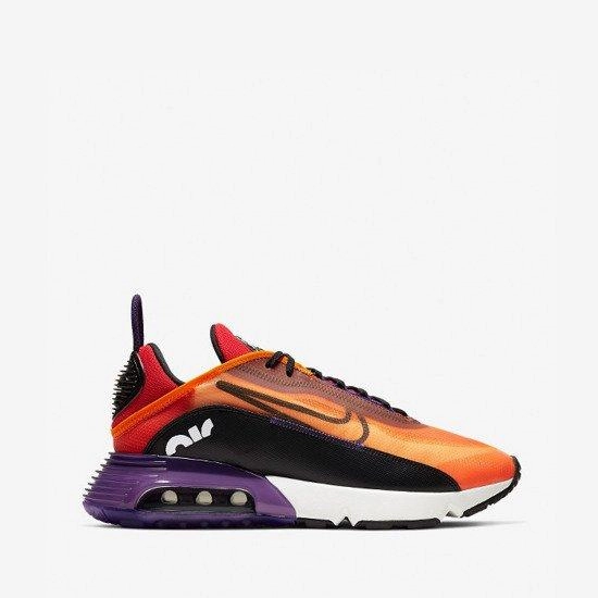 Oxford Flats Shoes Nike Men Air Max 2090 (Magma Orange / Black-Eggplant-Habanero Red) AirMax Shoes For Men BV9977-800
