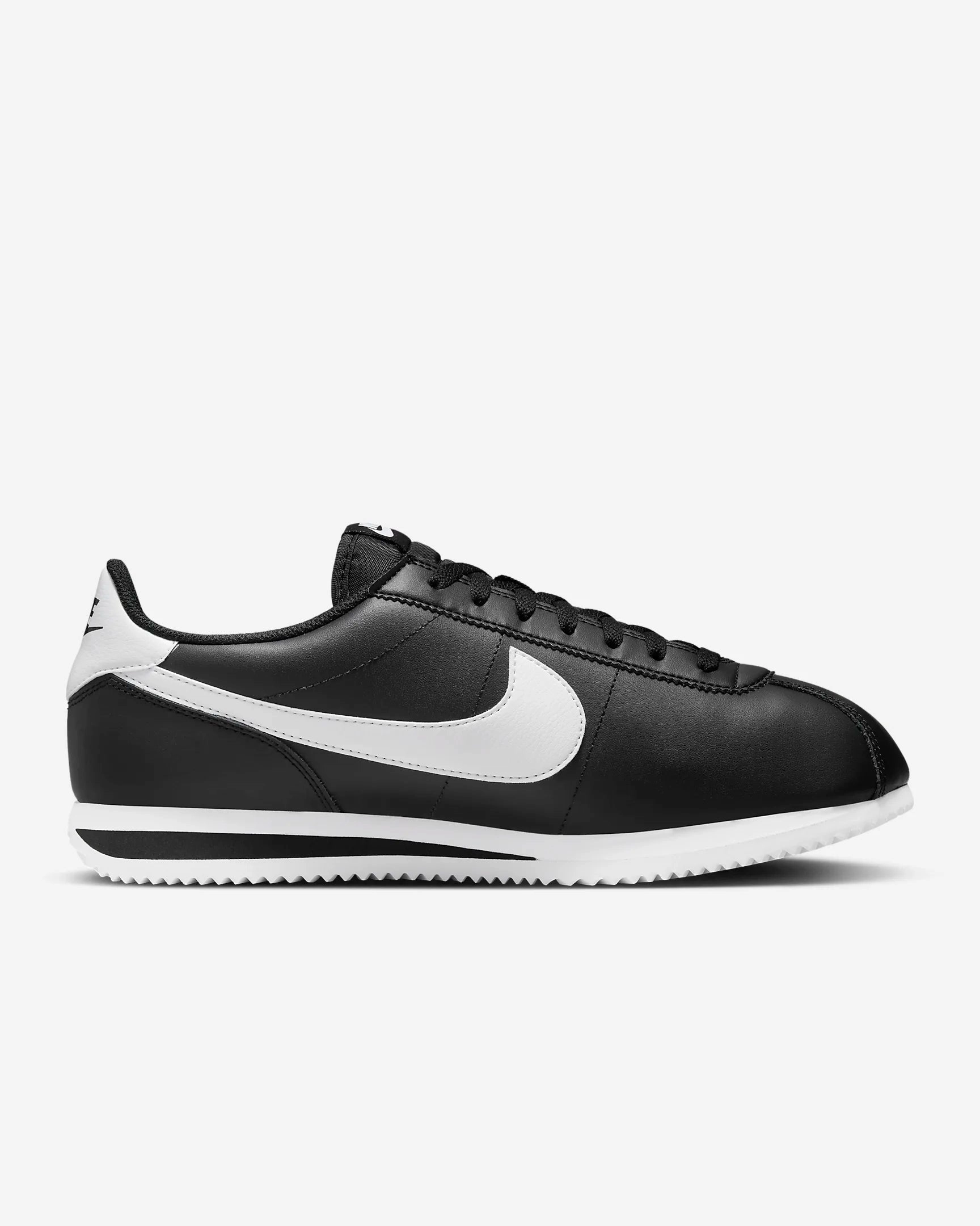 Nike Men's Cortez Leather Shoes, Black/White Weight Of Asics Running Shoes