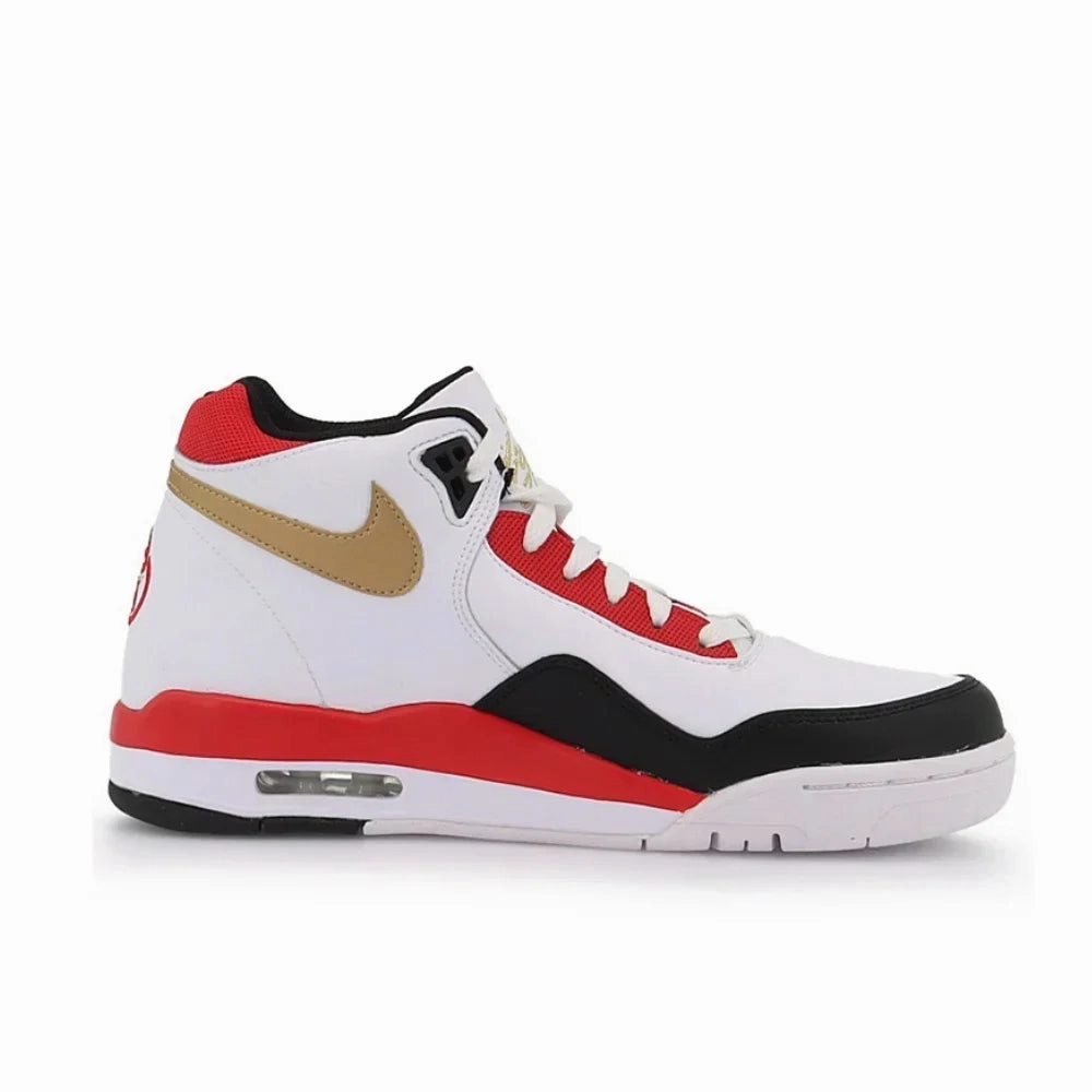 NIKE Original Flight Legacy comfortable and versatile men's mid-top retro basketball shoes red and white Asics Stormer Running Shoes