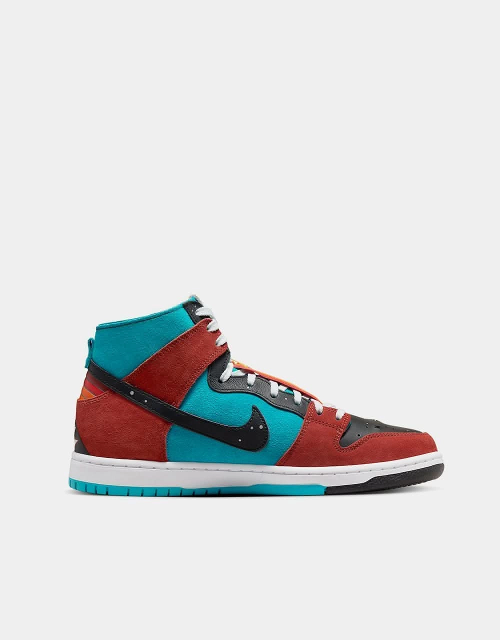 Nike SB x Di'Orr Greenwood 'Navajo Arts' Dunk Hi Decon QS Skate Shoes - Turquoise Blue/Black-Rugged Orange White Asics Shoes