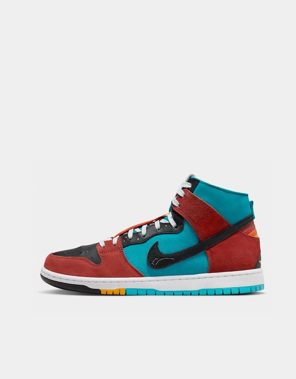 Nike SB x Di'Orr Greenwood 'Navajo Arts' Dunk Hi Decon QS Skate Shoes - Turquoise Blue/Black-Rugged Orange Asics Running Shoes Supination
