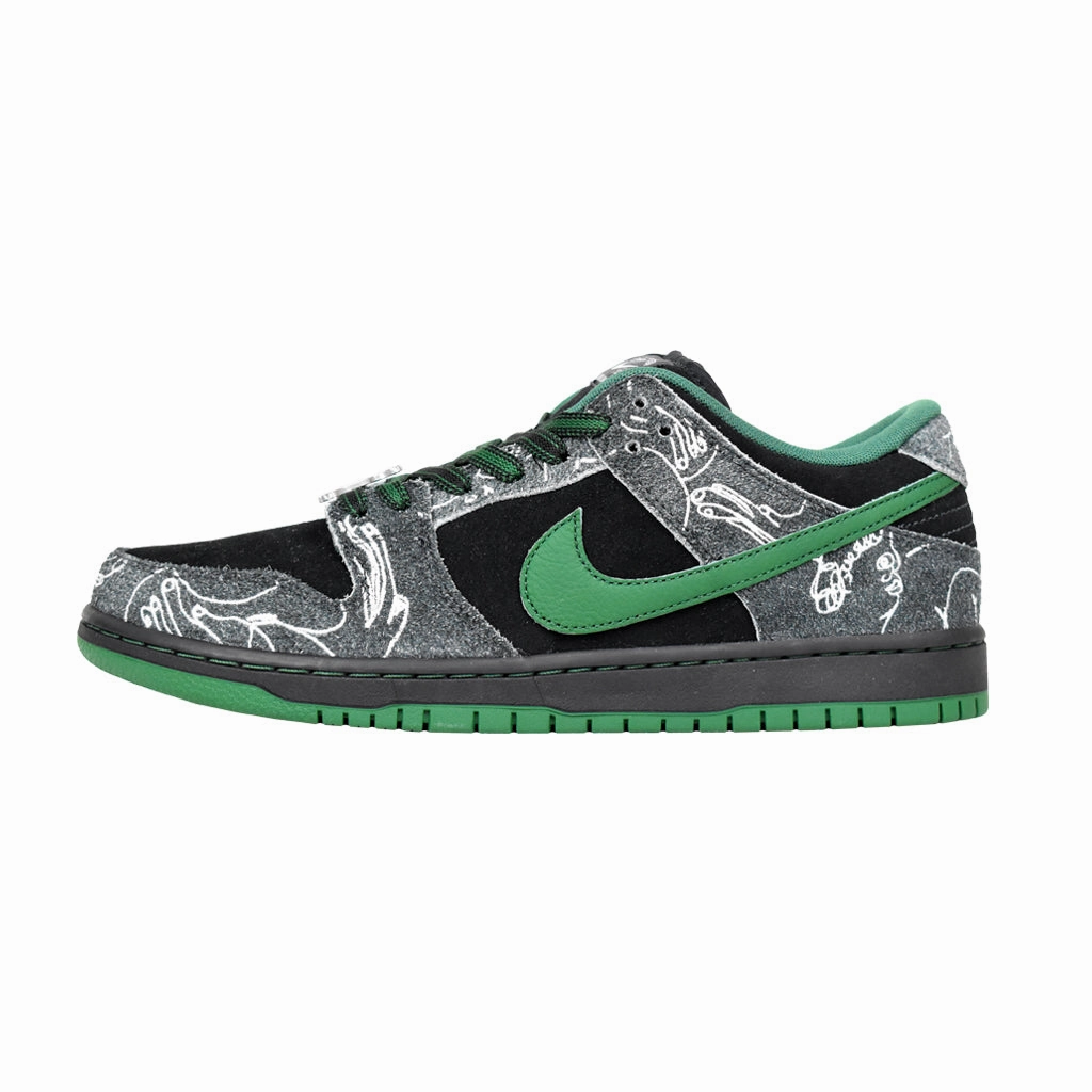 Nike SB x There Skateboards Dunk Low QS - Black Green Asics Gel Quantum 180 4 Running Shoes