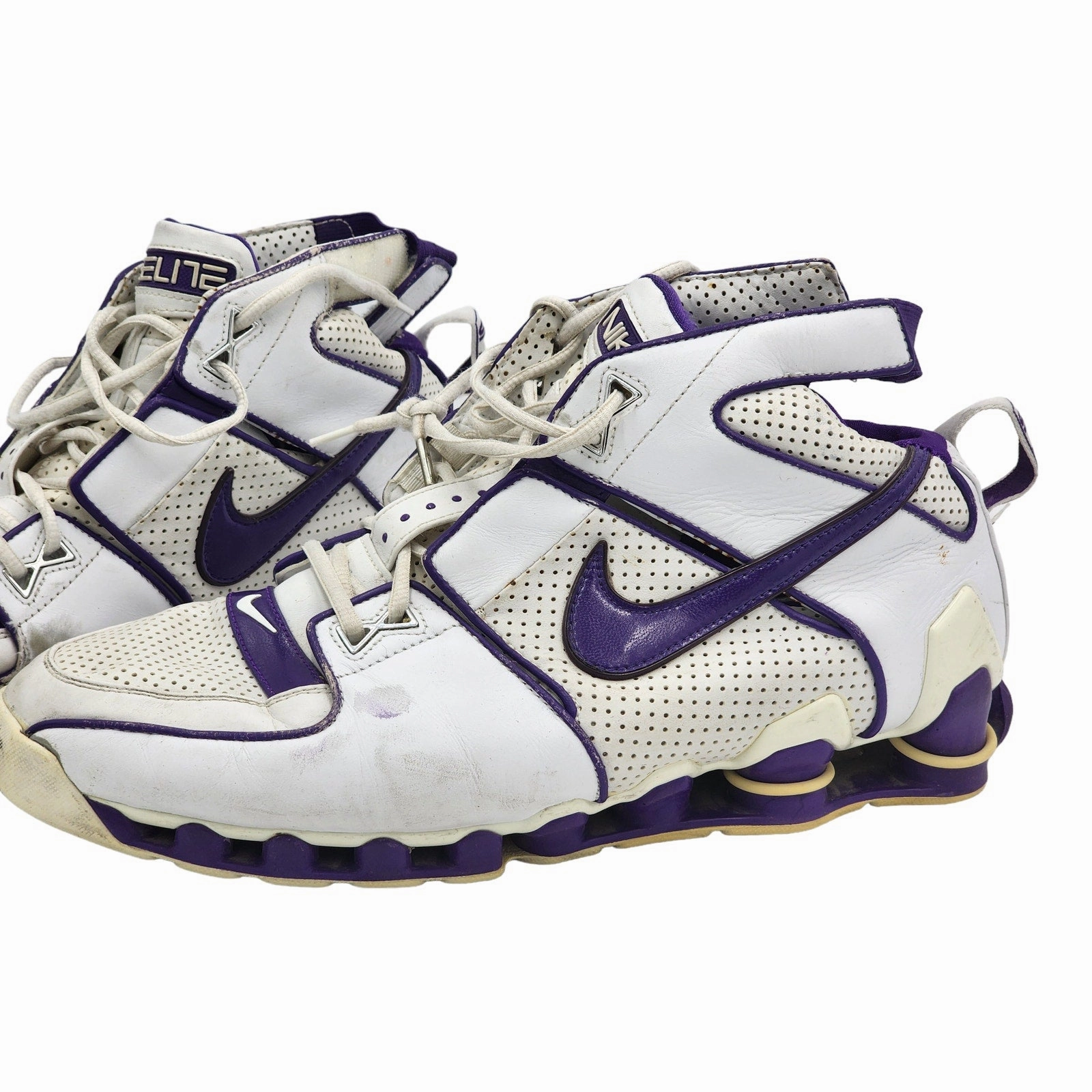 Nike Shox Elite Shoes Mens 15 High Top Basketball Sneakers Vintage 2004 950270 Asics Gel Kayano Golf Shoes