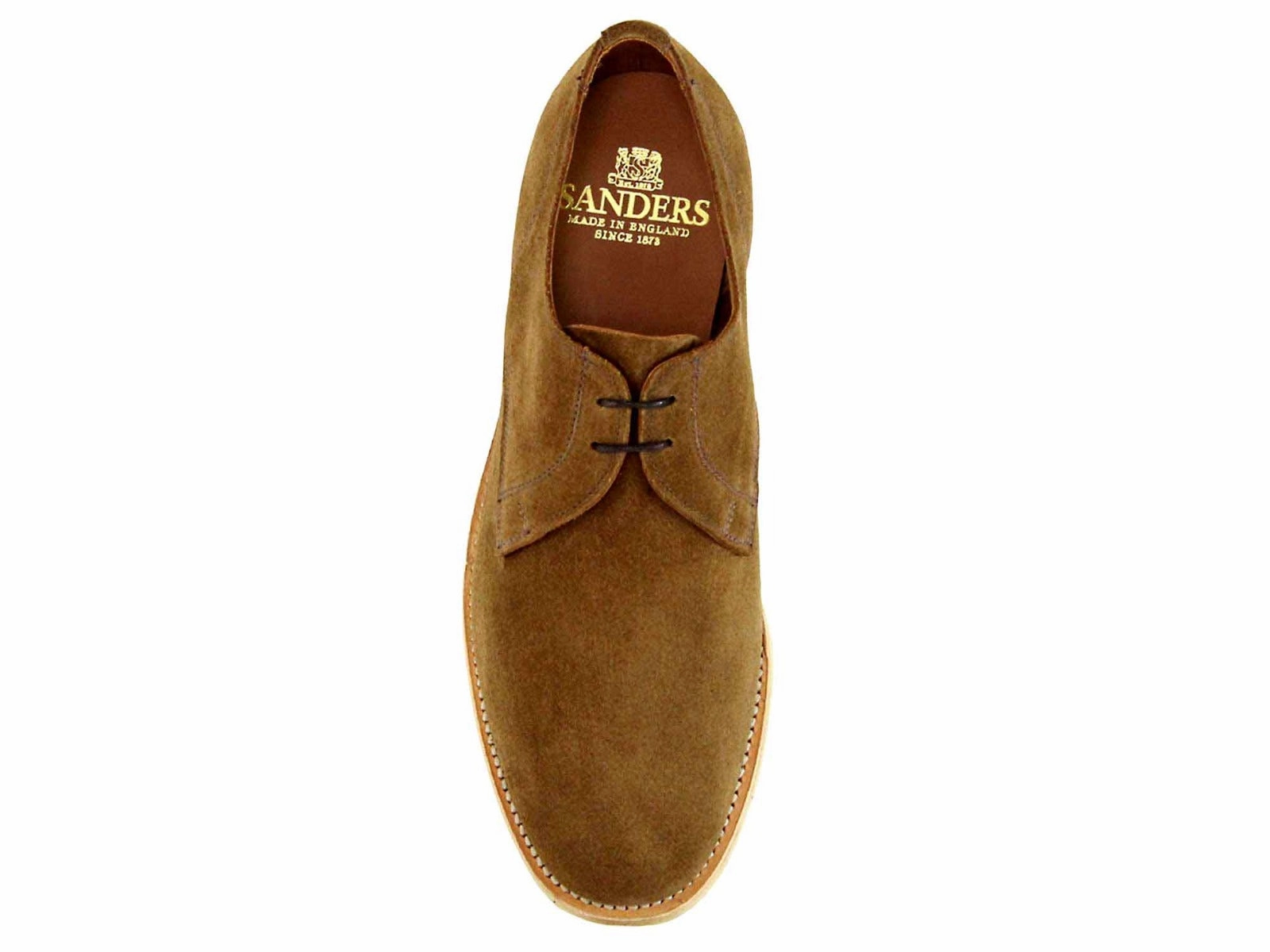 JACOB Men's Unlined Brown Suede Gibson Shoe with Crepe Sole Wedge High Knee Boots