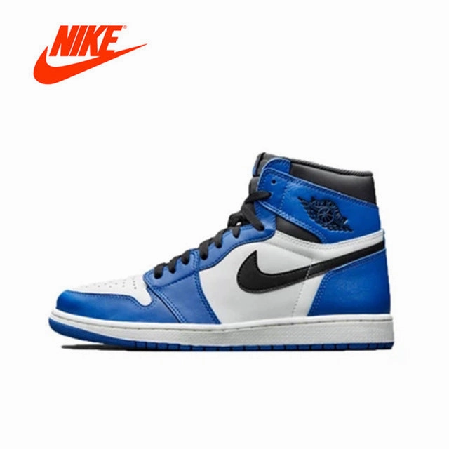 Official Original nike AIR JORDAN 1 Game Royal Men's basketball shoes sneakers Asics Olympic Weightlifting Shoes