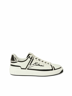 Sneakers Price B-Court-Printed Balmain Sneaker in White/Black